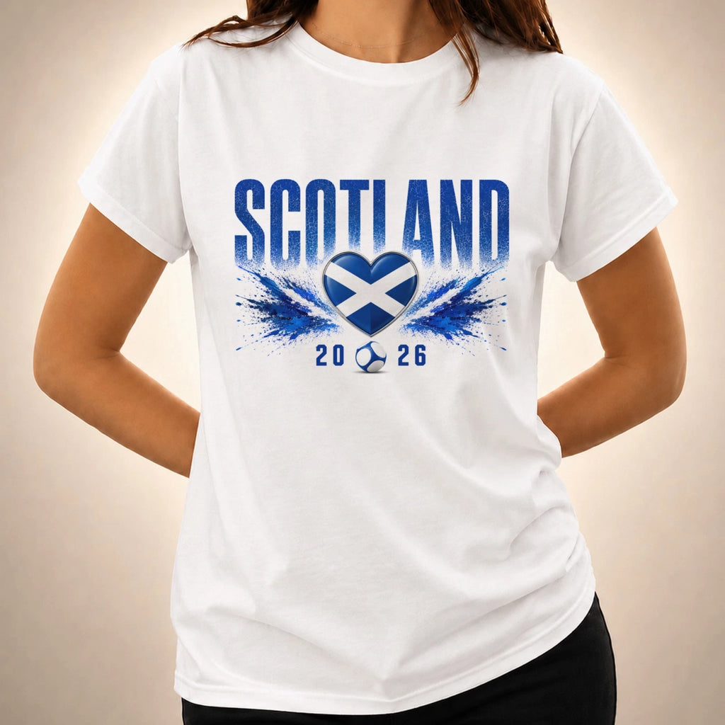 Scotland t shirt football fan flag Scottish soccer top supporters 2026 tee gift