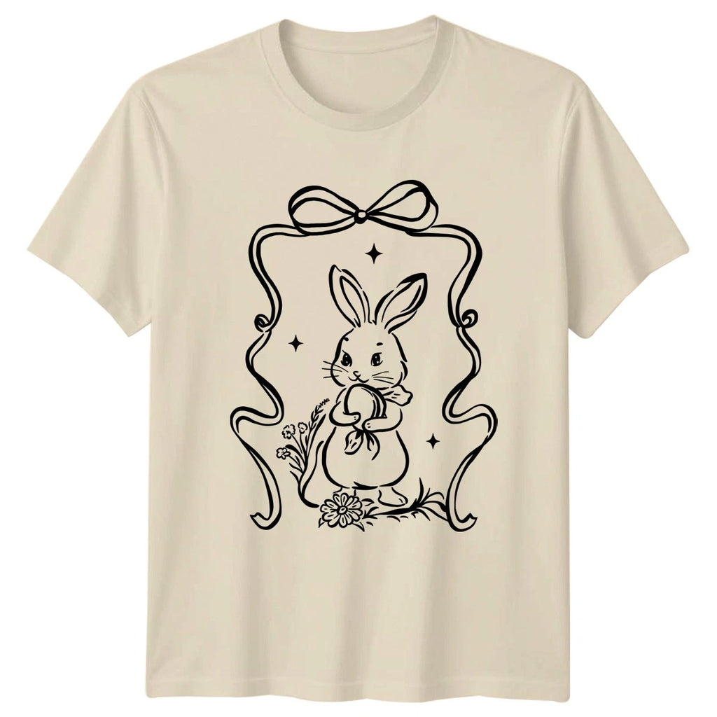 Cute Easter Bunny T-Shirt Spring Floral Holiday Gift For Him And Her