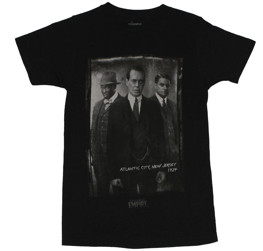 Boardwalk Empire Adult New T-Shirt - Distressed Nucky Trio Atlantic City Photo