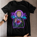 Neon Saint Meme Shirt Funny Aesthetic Streetwear Graphic Tee Parody Art
