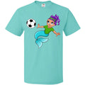 Inktastic Soccer Playing Mermaid T-Shirt Sports Football Association Player Girl
