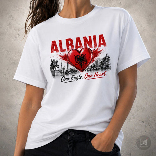 Albania t shirt flag football 2026 tee gift heart soccer fan top art all sizes
