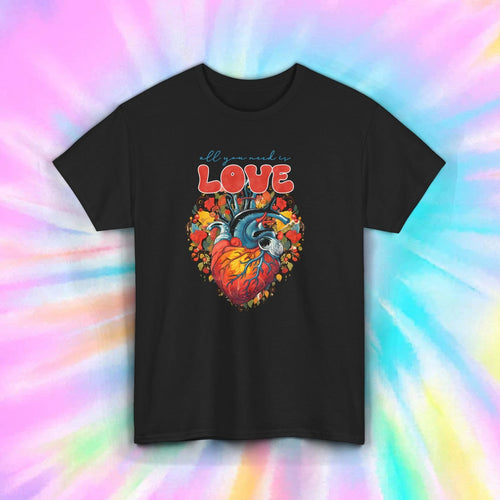 All You Need is Love | Anatomical Heart Floral Tee | Boho Hippie Shirt S-5XL