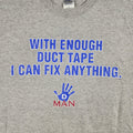 With Enough Duct Tape Shirt Mens XL Gray Funny Dad Joke Handyman Humor Graphic