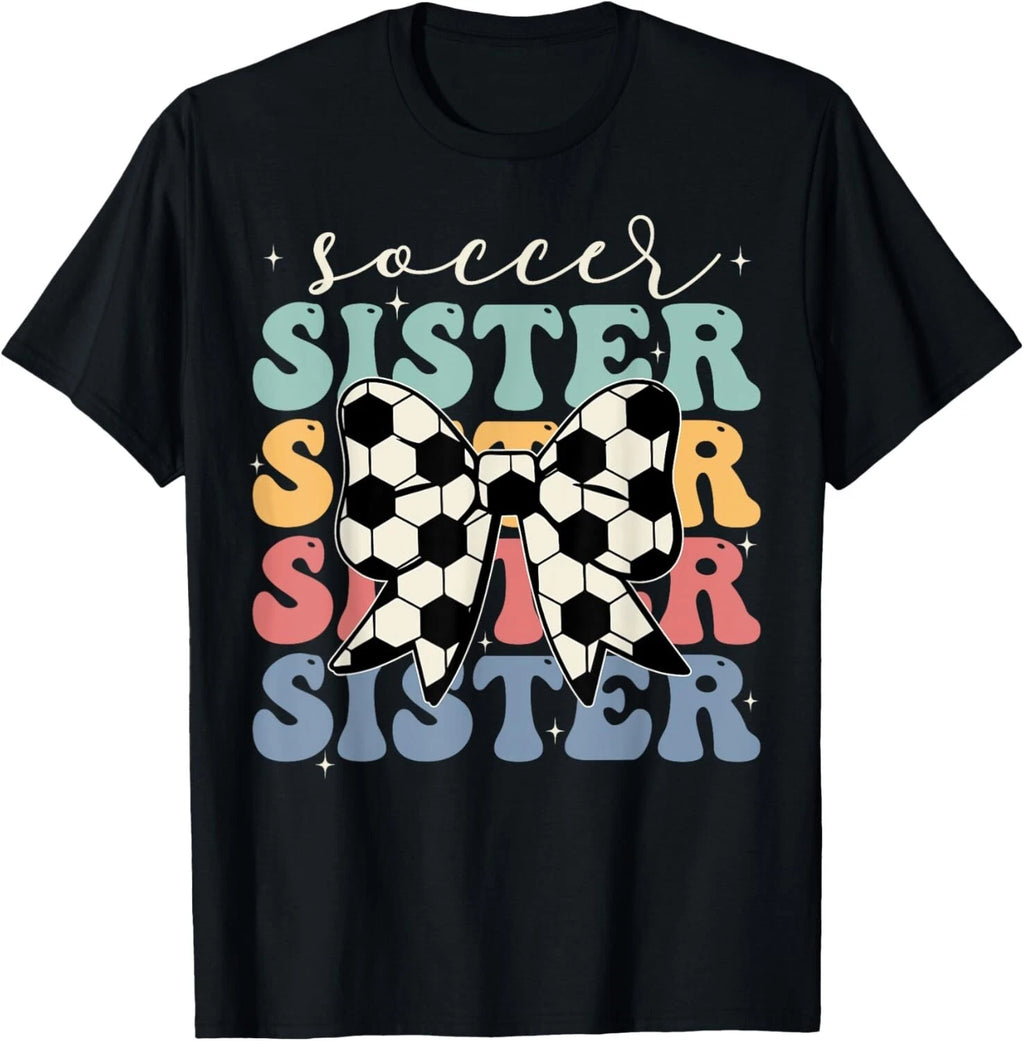 Soccer Sister Vintage Sport Lover Sister Mothers Da Tee Gift Unisex T-Shirt