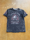 VTG Y2K Affliction MMA American Customs Skull All Over Print Skater T-Shirt M