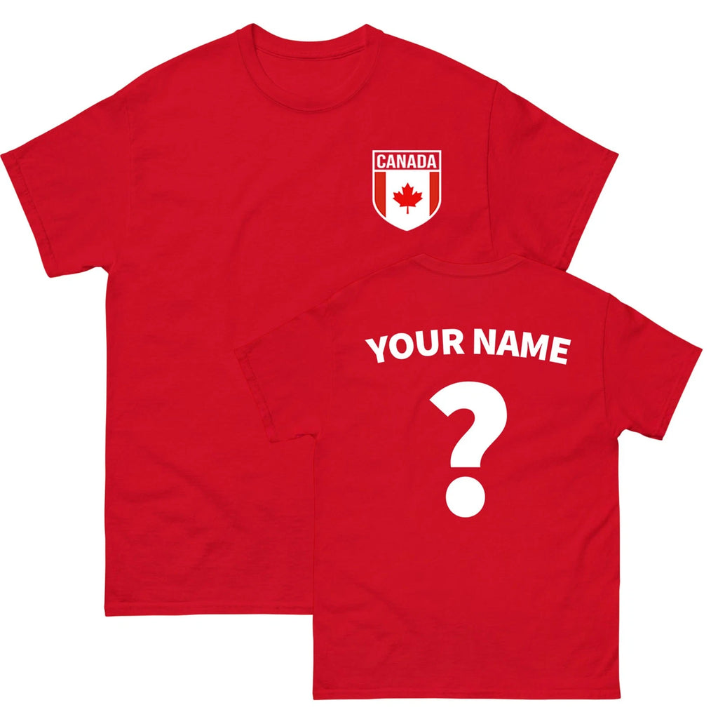 Personalised Canada Badge football T  Shirt,Custom football Name and Number Tee