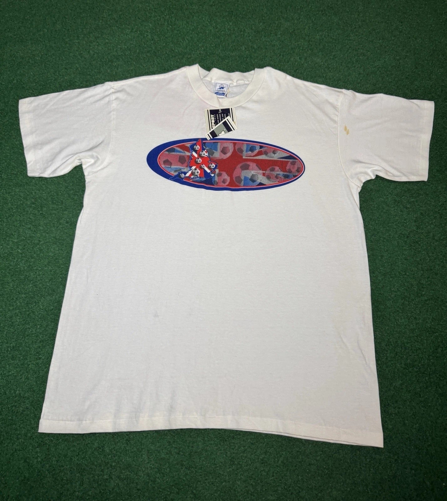 Vintage 90s World Cup Soccer France T-shirt, Deadstock New With Tags Futbol XXL