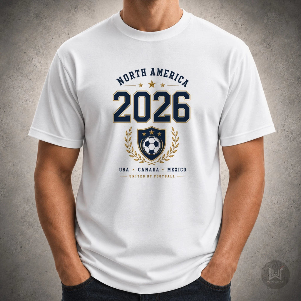 Football t shirt 2026 tee gift soccer fan USA flag North America top all sizes