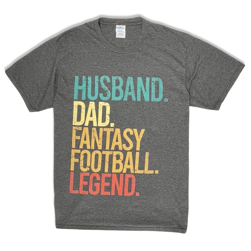 Port & Company Fantasy Football Legend Graphic T-Shirt Heather Gray Men's Large