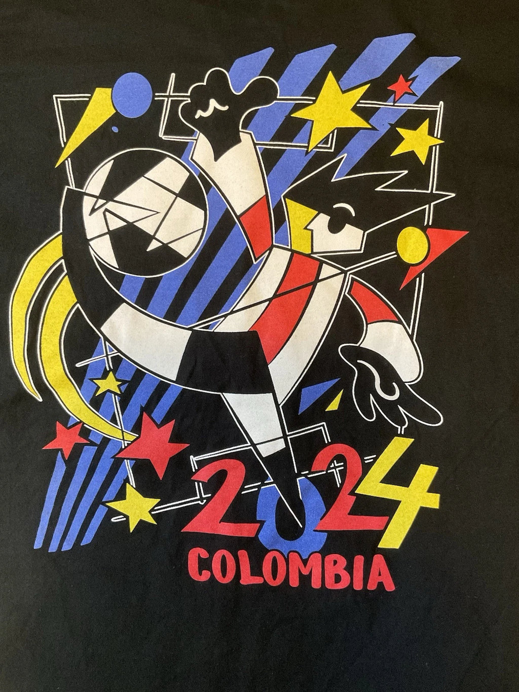 Conmebol Copa America USA Colombia 2024 Black Short Sleeve T Shirt Mens M NWOT