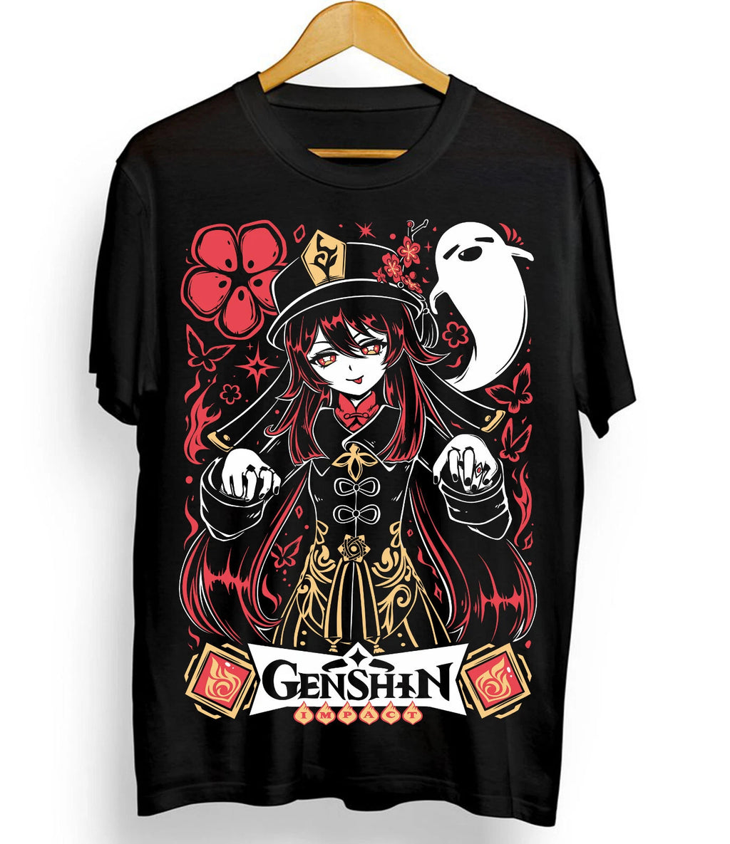 Hu Tao T-shirt Genshin Impact gorou,Anime,Manga,Graphic Tee All Size