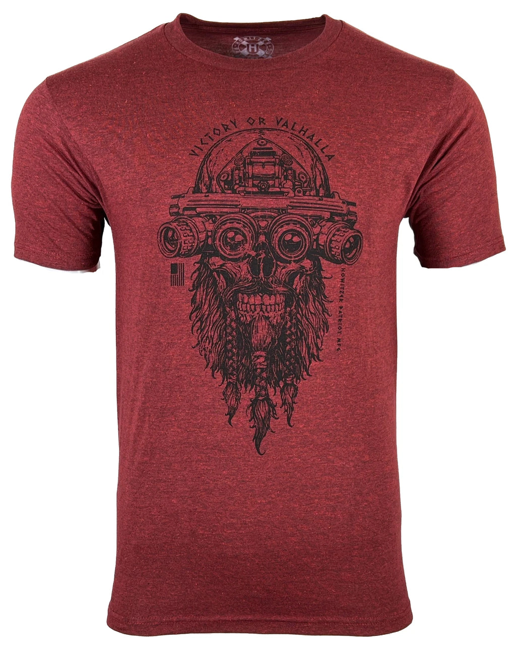 Howitzer Style Men's T-Shirt VICTORY OR VALHALLA Military Grunt S M L XL 2XL 3XL