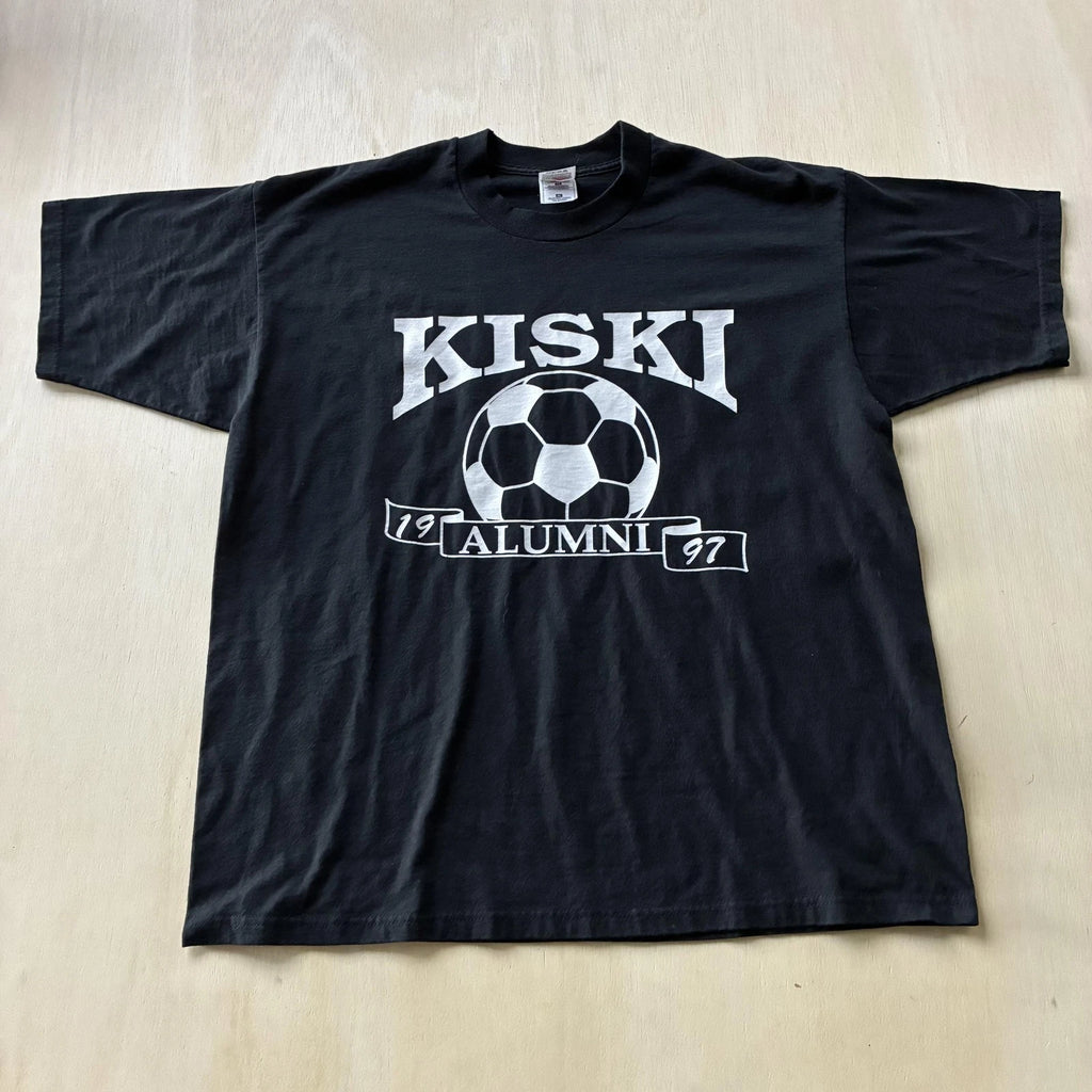 Vintage 1997 Kiski Soccer Alumni Fruit Of The Loom Shirt Mens XL Black T-Shirt