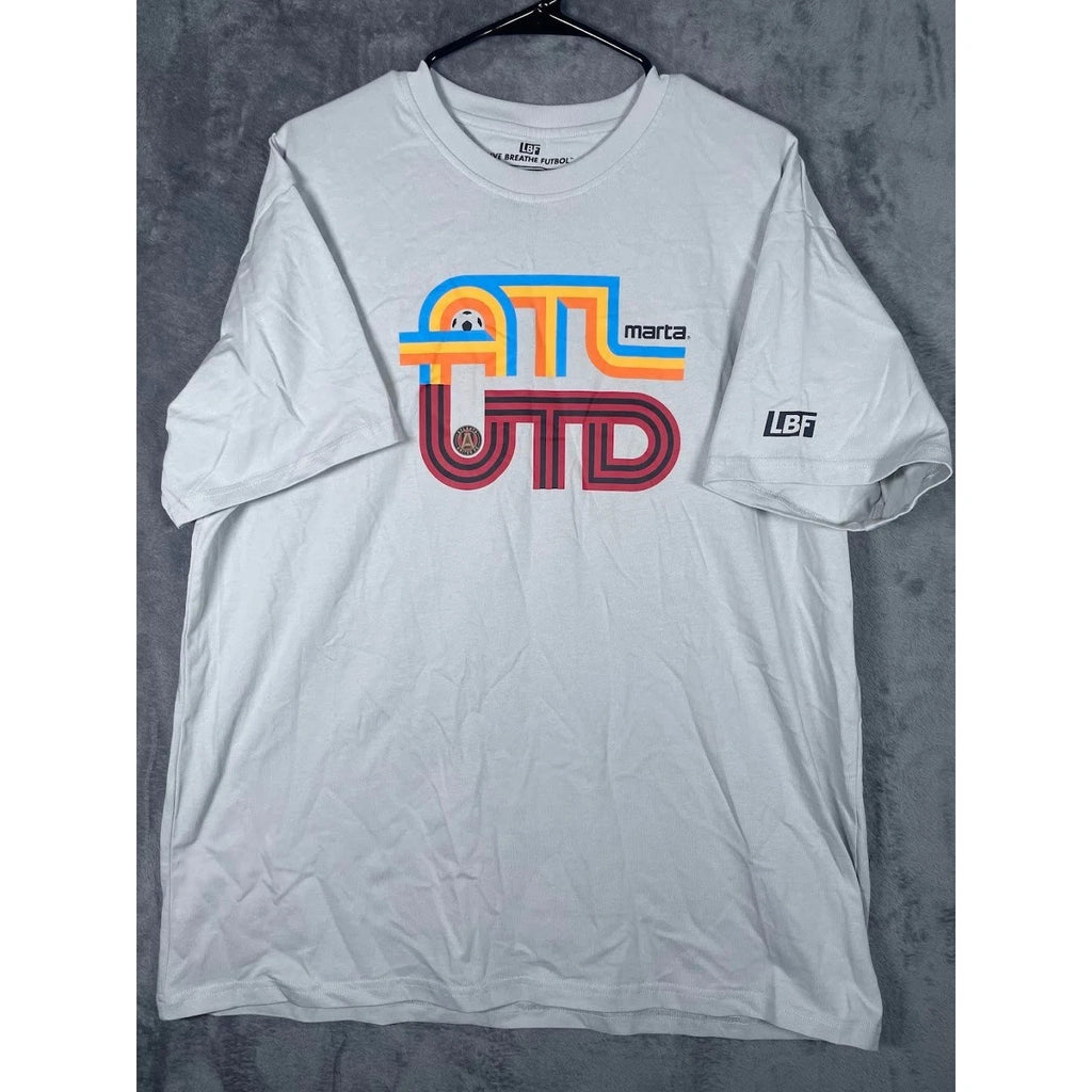 Live Breathe Futbol Atlanta United FC MARTA Soccer T-Shirt Mens XL Grey LBF ATL