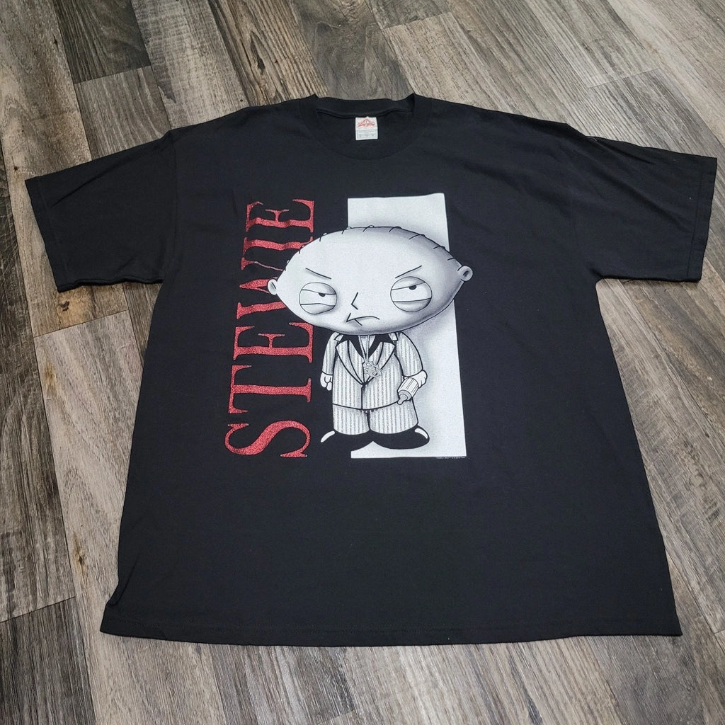 Y2K Vintage Stevie Griffin Swag Scarface Parody Family Guy Tee Shirt Size XL