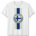 Unisex Finland Retro Strip Style Football Tshirt Game Day Soccer Men Women Tee