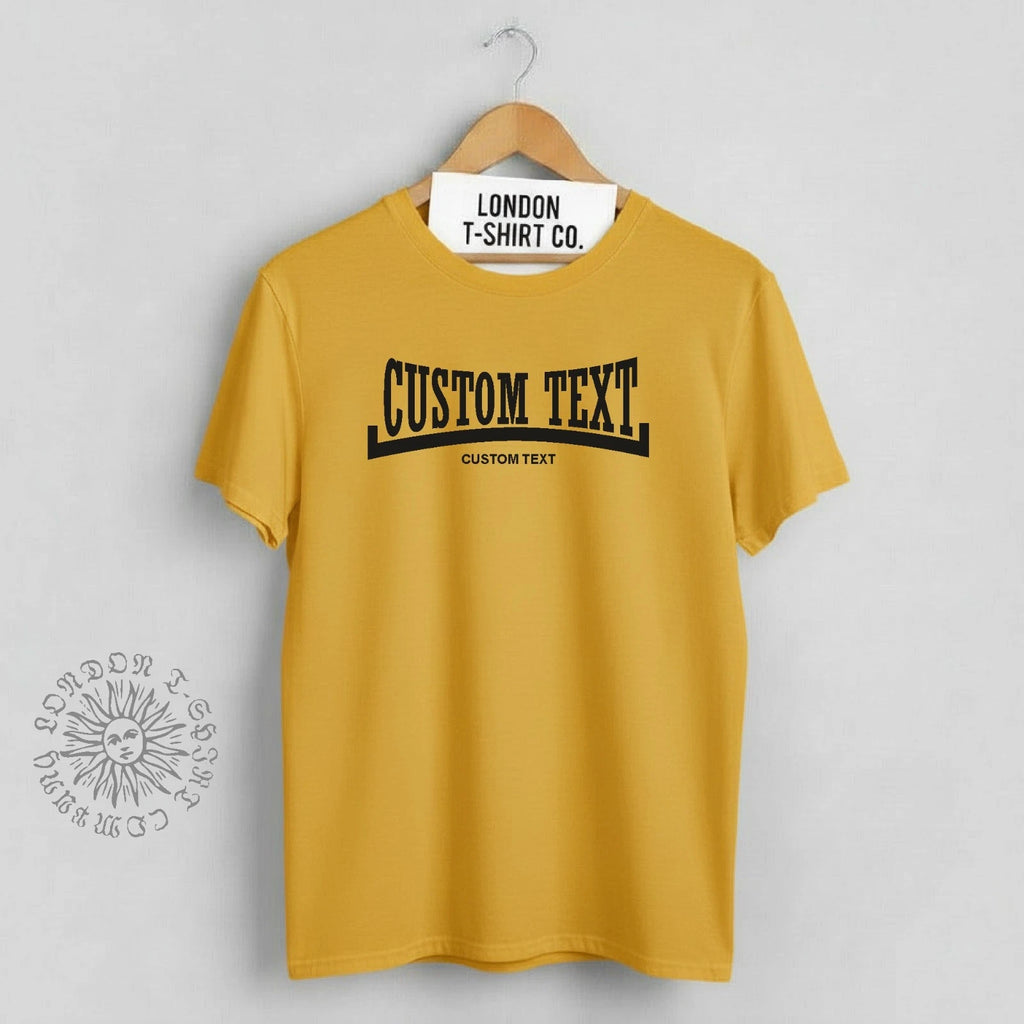 Personalised Custom Print T-Shirt - Football, Retro Boxing, Various Colours