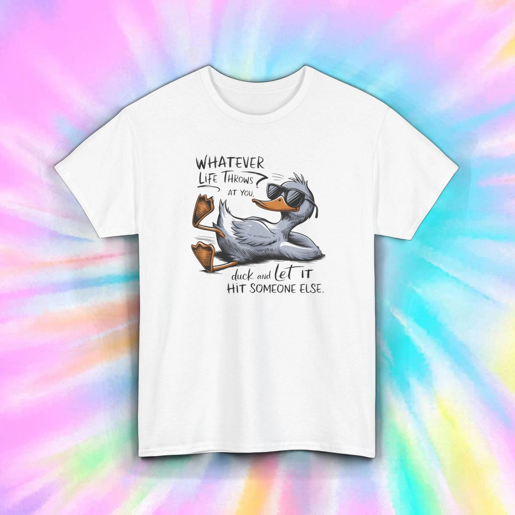 Funny Duck T-Shirt Lazy Cool Duck Life Problems Meme Gift Tee S-5XL