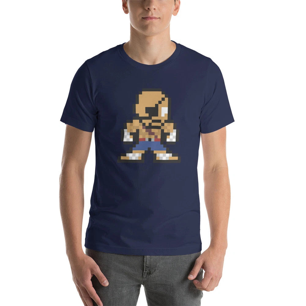 Sagat  SF2 Street Fighter 2 SF6 6 VI 8-bit Retro Pixel Art Vintage T-Shirt