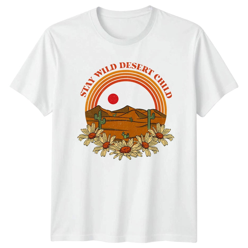 Stay Wild Desert Child T-Shirt Boho Cactus 2026 Gift For Him And Her