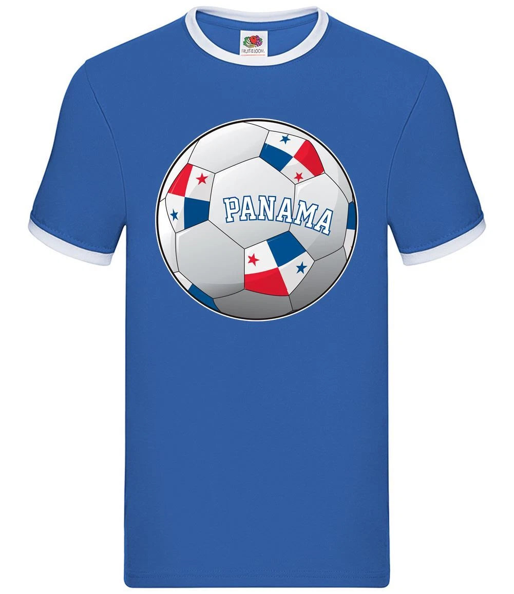 Country Football Panama Ball - Mens Ringer - Team Fan Soccer Footie Love