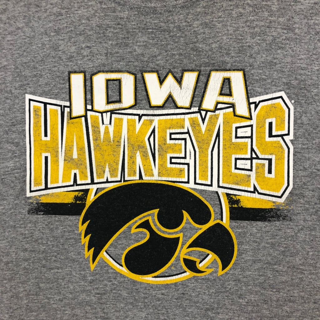 Iowa Hawkeyes T Shirt Gray Gildan Heavy Cotton 2XL College Football Sports
