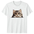 Cute Peeking Kitten Cat Lover T-Shirt Pet Owner Gift For Him And Her