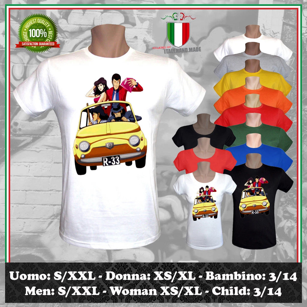 LUPIN T-SHIRT INSPIRED CARTOON MANGA T-SHIRT T-SHIRT ANIME CARTOON MEN WOMEN CHILD