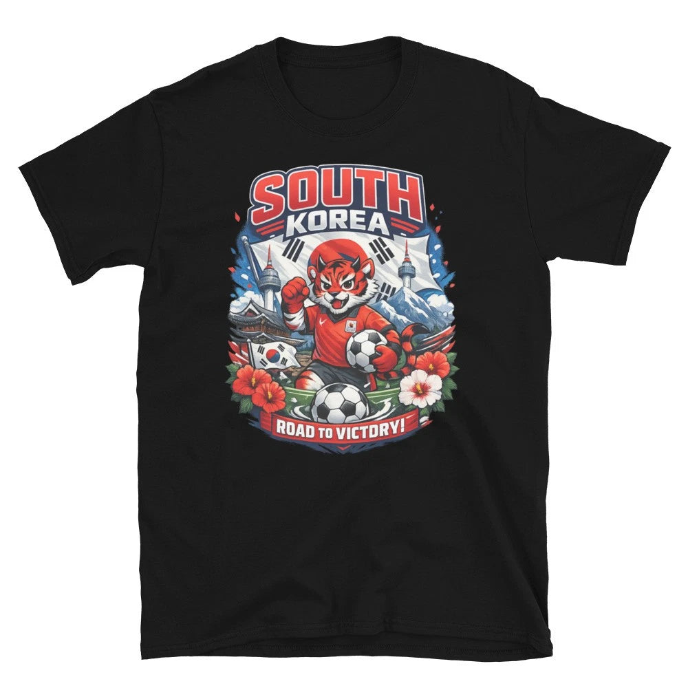 South Korea World Cup Football Fan T-Shirt Red & Blue Supporter Edition Unisex