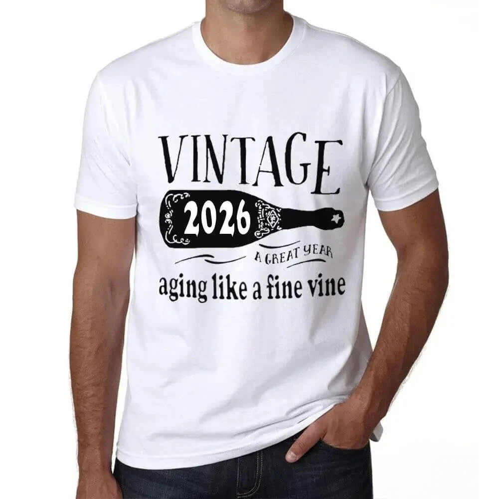 Men's Graphic T-Shirt Aging Like A Fine Wine 2026 Eco-Friendly Limited Edition