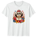 Cute Shih Tzu Dog Portrait With Womens T-Shirt Shih Tzu Dogs Pets