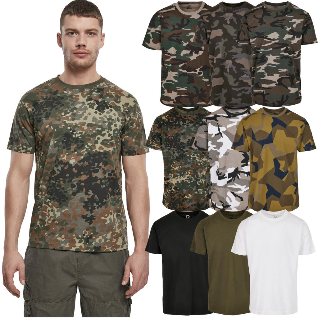 Brandit T-shirt top shirt 100% cotton camouflage outdoor Bundeswehr camouflage