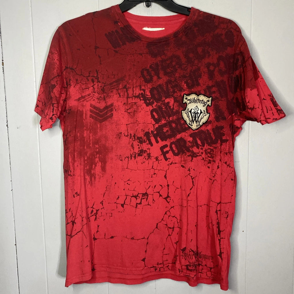 Y2K Whitetag T Shirt AOP Grunge Conquers Mens Large 22x29