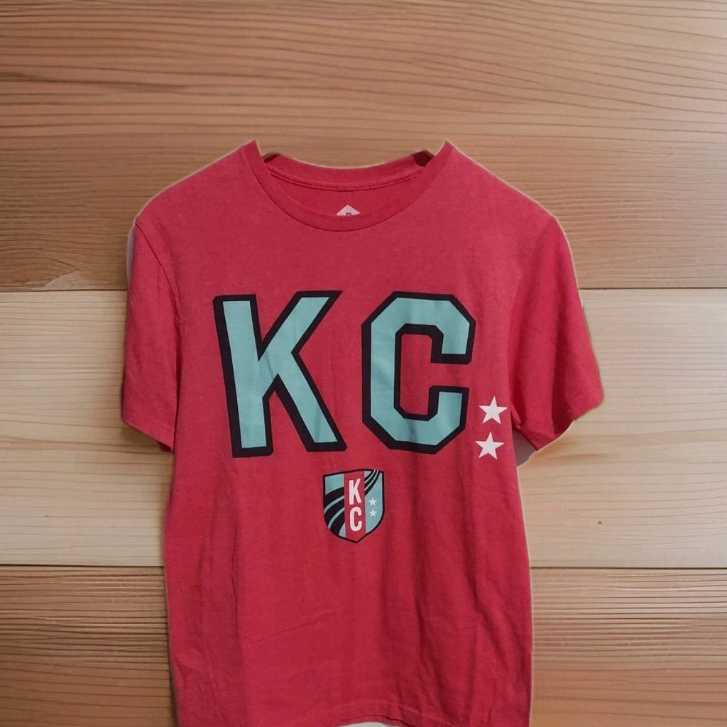 Kansas City Current t-shirt Size Small Womens  Major League Soccer Red Teal