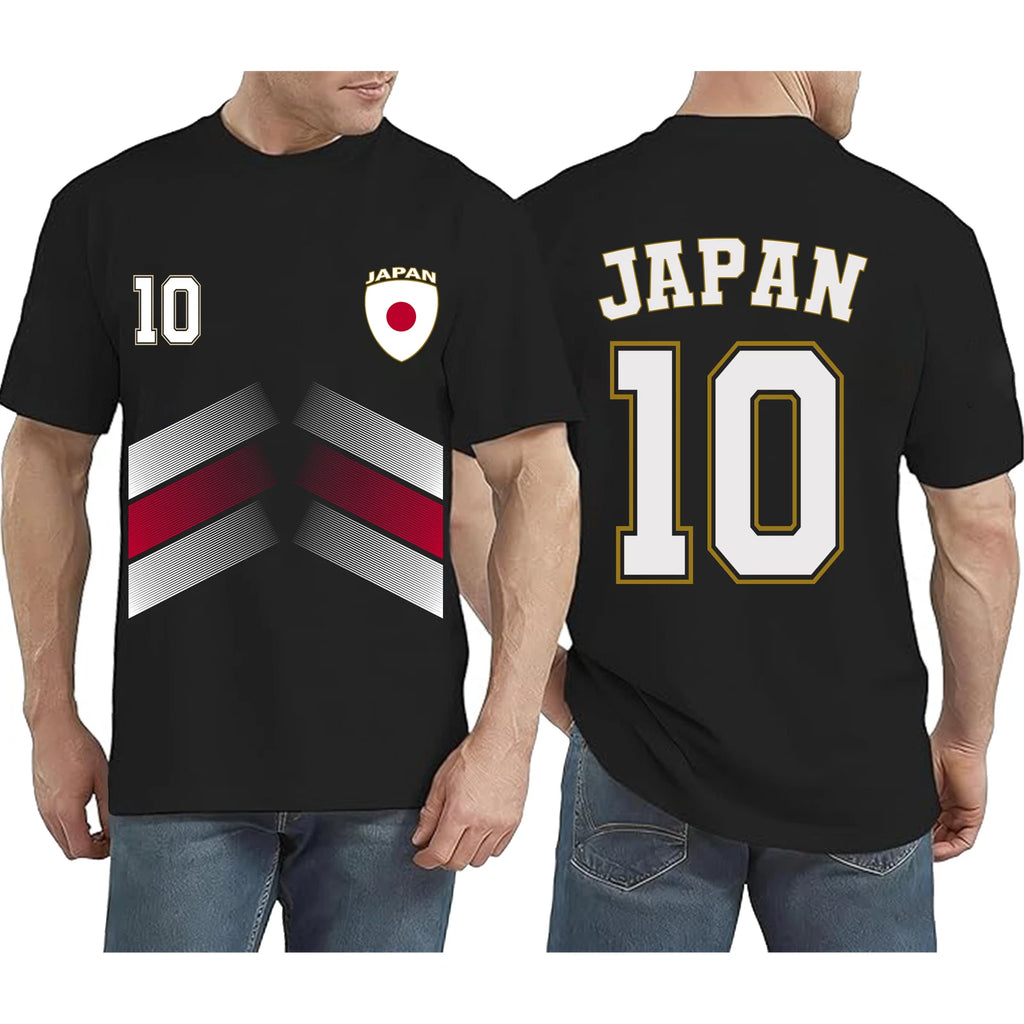 Japan Shirt, Japanese Flag Japan Number 10 Soccer Jersey Style Shirt