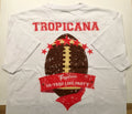 Las Vegas Tropicana Casino Football T-shirt White Men's XL 50 YARD LINE PARTY