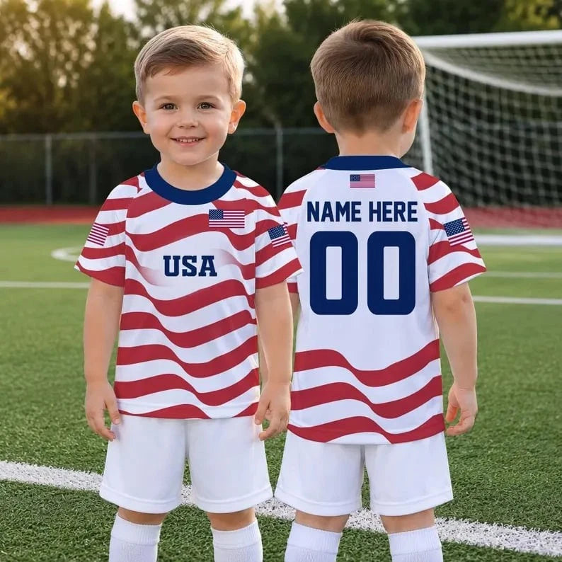 Personalized USA World Soccer 2026 Name & Number All Print Gift Fans