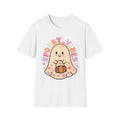 Spooky vibes, Unisex Softstyle T-Shirt, Halloween, cute ghost, boho