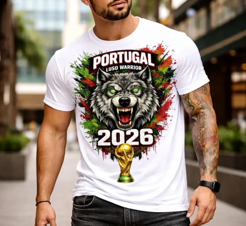 Portugal Luso Warrior Wolf Soccer Fan Tee 2026 World Cup Shirt