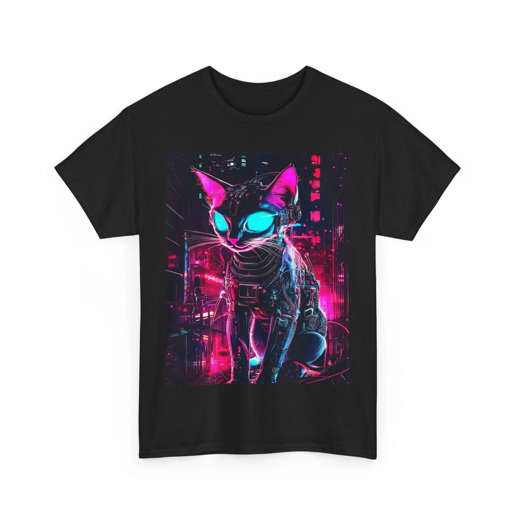 CYBER KITTY CAT ART TEE TSHIRT KAWAII FUTURISTIC GIFT SHIRT MEN WOMEN TEENS RAVE