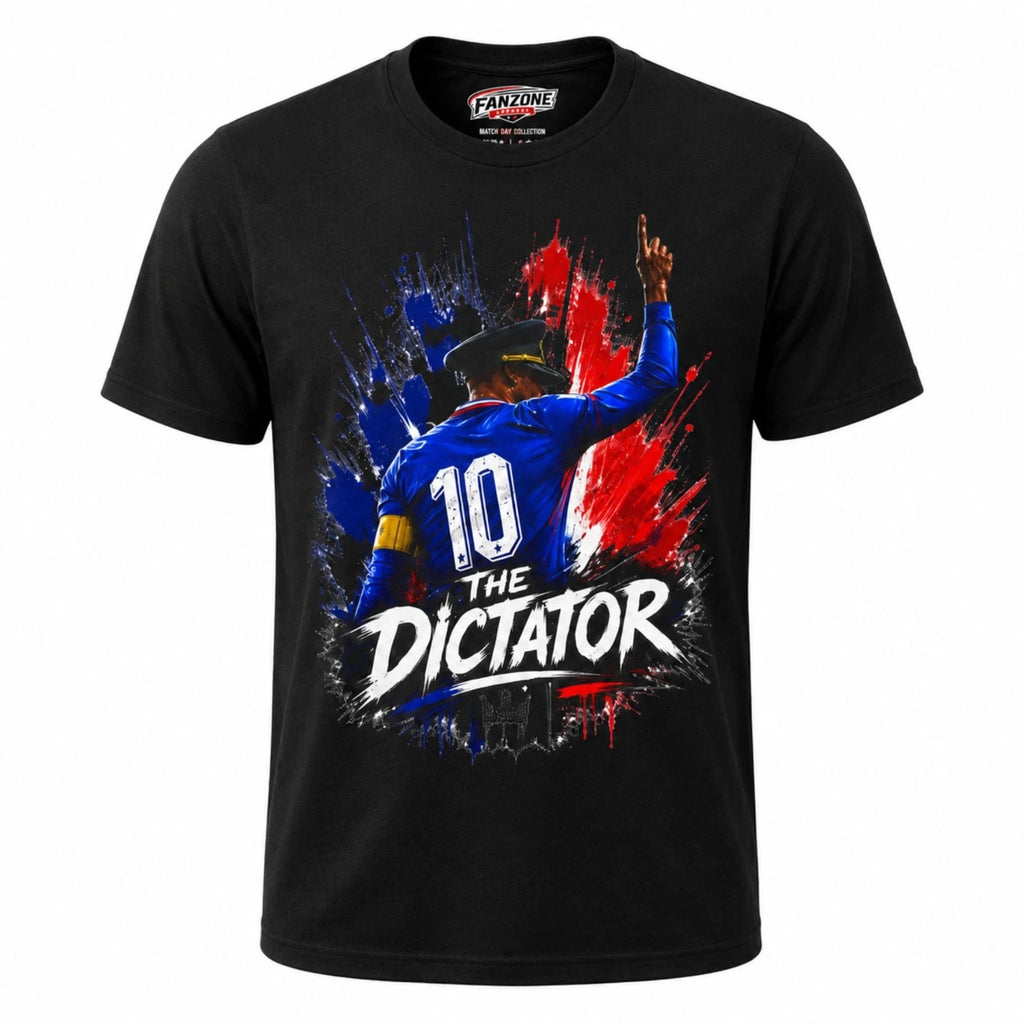 The Dictator 10 France 2026 World Cup Match Day Shirt Black Soccer Fan Tee Made