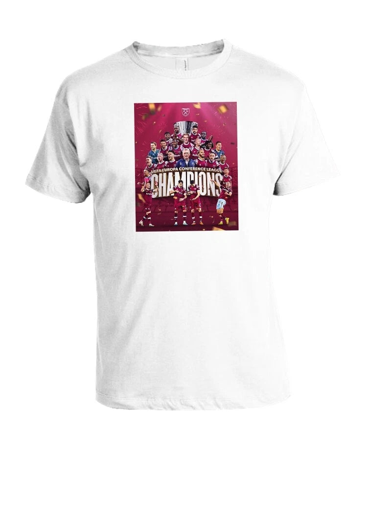 West Ham Utd FC Europa Winners 23 T-Shirt All Adults & Kids sizes available