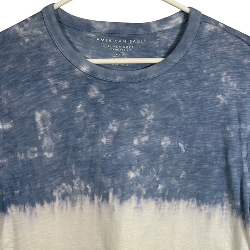 American Eagle Mens Blue White Ombre Super Soft T-Shirt Small