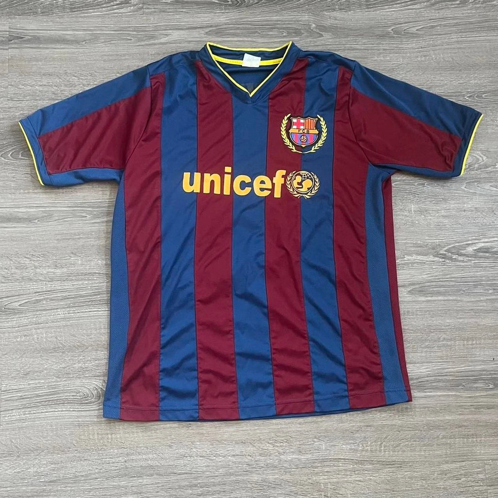Vintage 90s Y2K Barcelona FC Football Soccer Jersey Kit Large