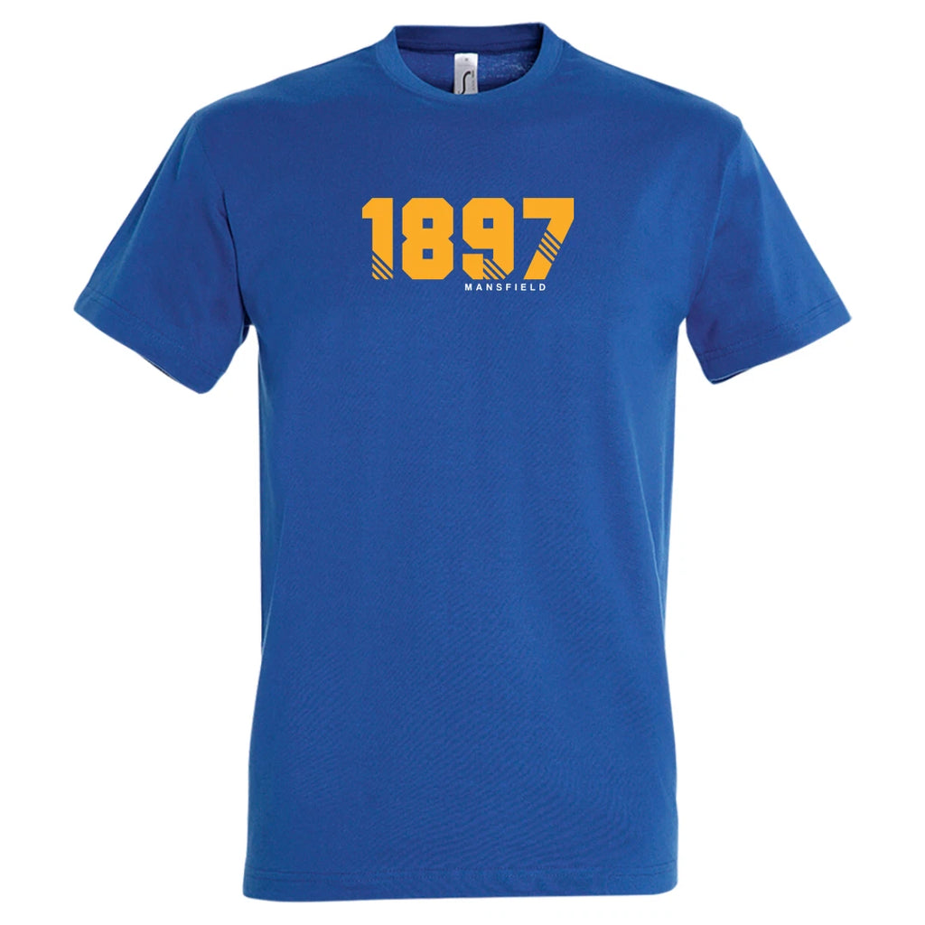 Mansfield Town Football Shirt 1897 Est Year Retro Gift Casual T Shirt