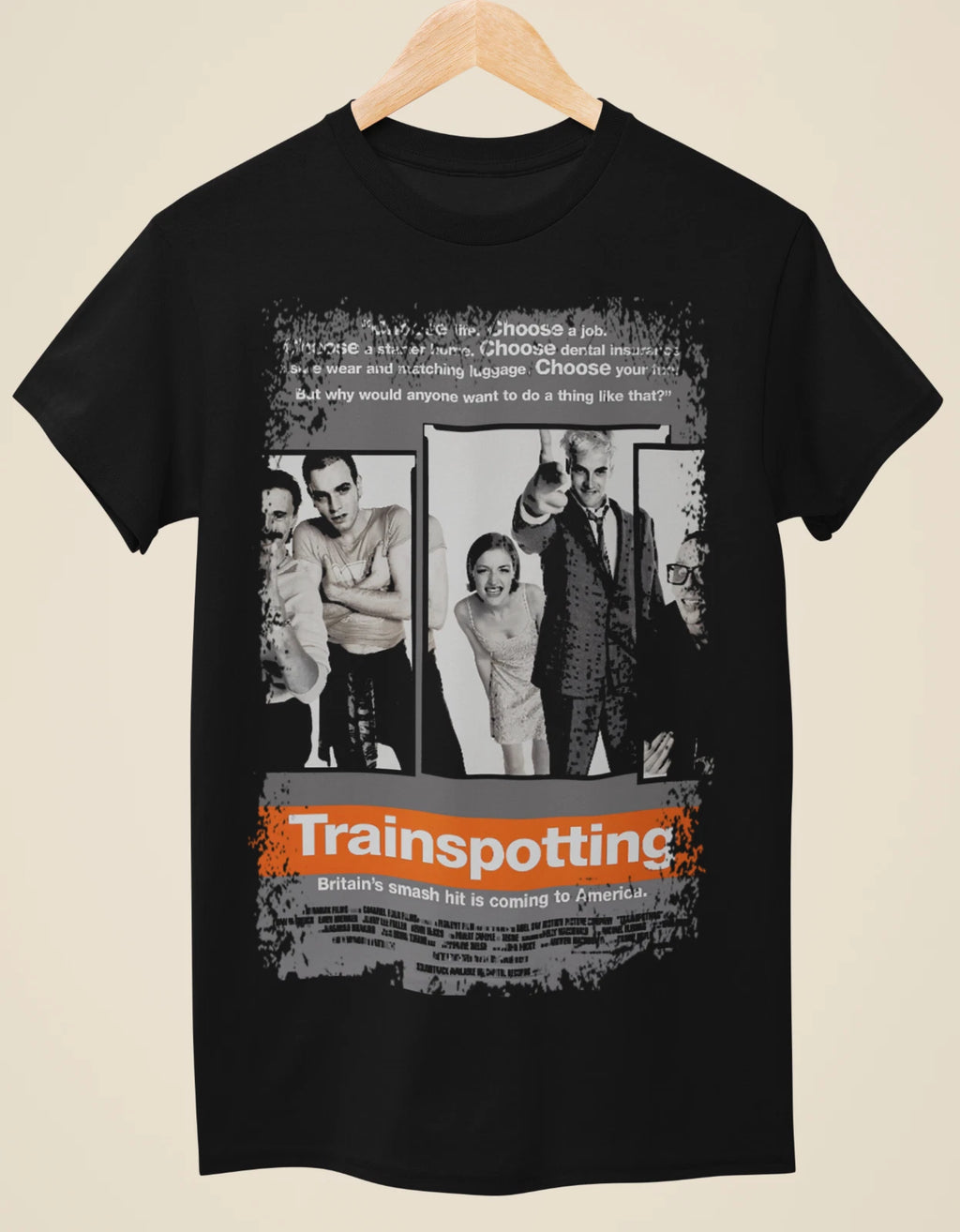 Trainspotting - Movie Poster Inspired Unisex Black T-Shirt