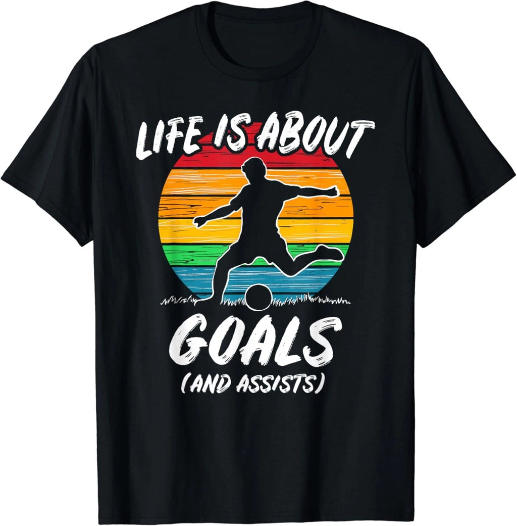 Funny Soccer Life is about Goals Gift: Mens & Womens Gift Unisex T-Shirt