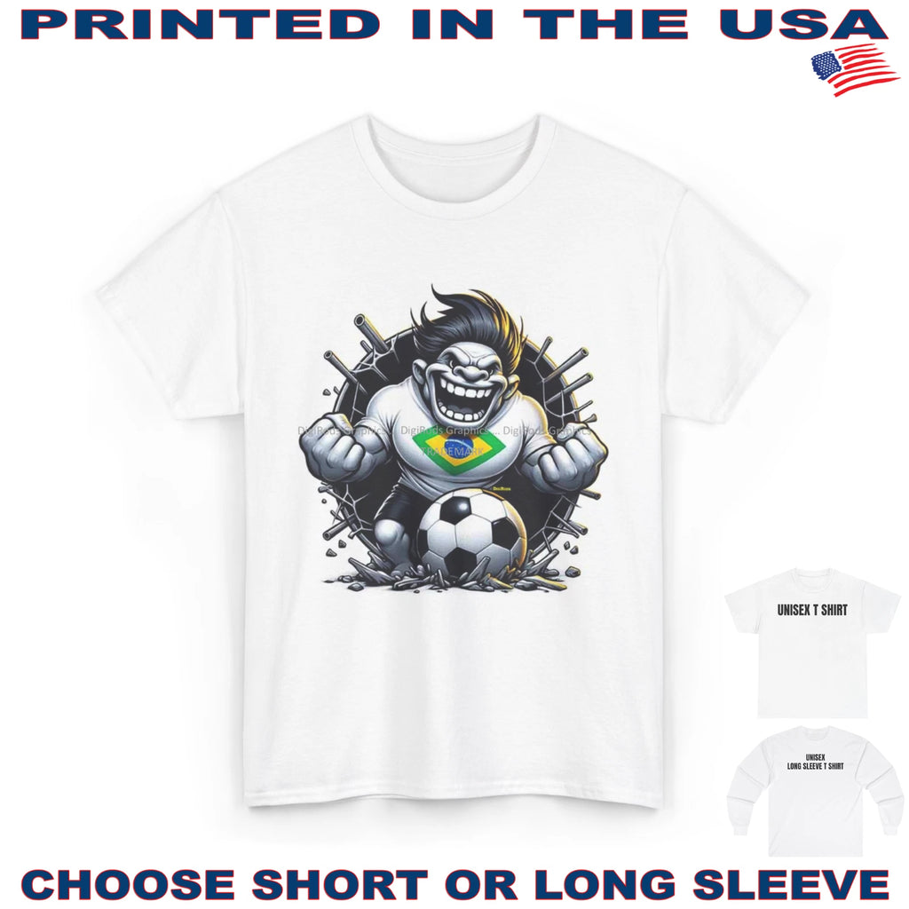 Soccer Team Brazilian Troll Brazil Field Player DigiRods Cartoon T Shirt