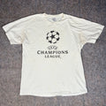 UEFA Champions League T-Shirt Mens Large White Fair Graphic Soccer Tee